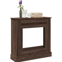 vidaXL Spiselkrans brun ek 90x30x90 cm konstruerat trä