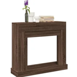 vidaXL Spiselkrans brun ek 100x30x87,5 cm konstruerat trä