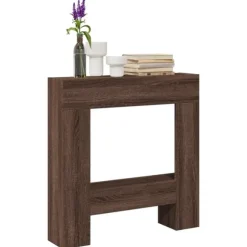 vidaXL Spiselkrans brun ek 81x18x82 cm konstruerat trä