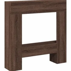 vidaXL Spiselkrans brun ek 81x18x82 cm konstruerat trä