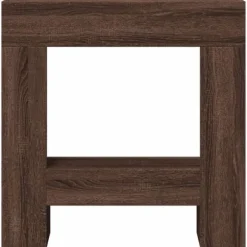 vidaXL Spiselkrans brun ek 81x18x82 cm konstruerat trä