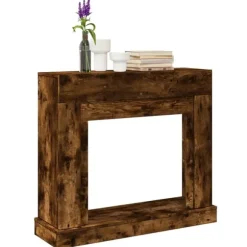 vidaXL Spiselkrans rökfärgad ek 100x30x87,5 cm konstruerat trä