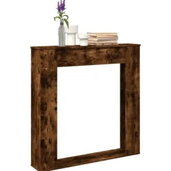 vidaXL Spiselkrans rökfärgad ek 100x20x100 cm konstruerat trä