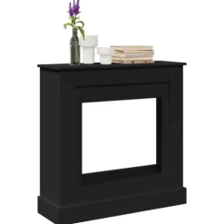 vidaXL Spiselkrans svart 90x30x90 cm konstruerat trä