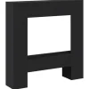 vidaXL Spiselkrans svart 81x18x82 cm konstruerat trä
