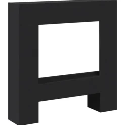 vidaXL Spiselkrans svart 81x18x82 cm konstruerat trä