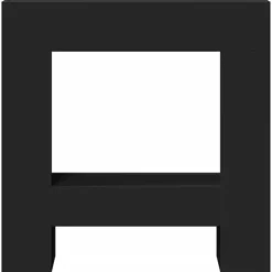 vidaXL Spiselkrans svart 81x18x82 cm konstruerat trä