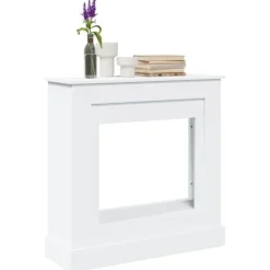 vidaXL Spiselkrans vit 90x30x90 cm konstruerat trä