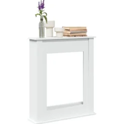 vidaXL Spiselkrans vit 75x20x87,5 cm konstruerat trä