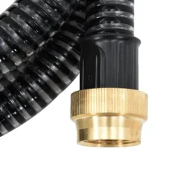 vidaXL Sugslang med kopplingar mässing svart 1,1
