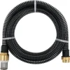 vidaXL Sugslang med kopplingar mässing svart 1,1" 15 m PVC - Vattenslangar