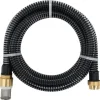 vidaXL sugslang med mässingsanslutningar Svart 1,1" 3 m PVC 151054