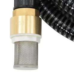 vidaXL sugslang med mässingsanslutningar Svart 1,1