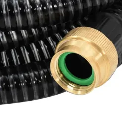 vidaXL sugslang med mässingsanslutningar Svart 1,1