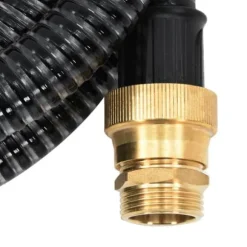 vidaXL sugslang med mässingsanslutningar Svart 1,1