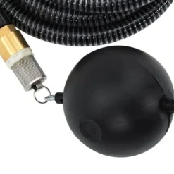 vidaXL sugslang med mässingsanslutningar Svart 1,1