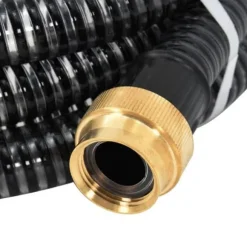 vidaXL sugslang med mässingsanslutningar Svart 1,1