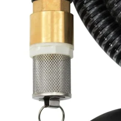 vidaXL sugslang med mässingsanslutningar Svart 1,1