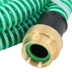 vidaXL sugslang med mässingsanslutningar Grön 1,1" 20 m PVC 151050