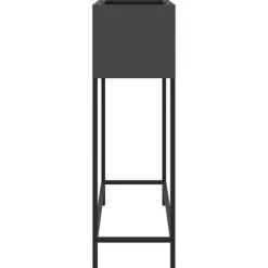 vidaXL Svart Metall Stor Krukor Metallkruka Rektangulär Modern