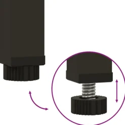 vidaXL Svart Metall Stor Krukor Metallkruka Rektangulär Modern