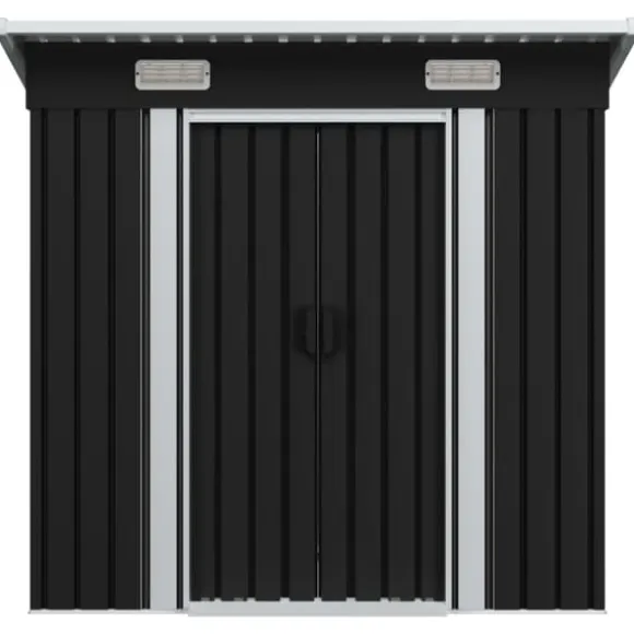 vidaXL Trädgårdsbod antracit stål - Förråd & Redskapsbodar