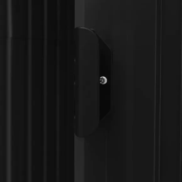 vidaXL Trädgårdsbod med hylla antracit 205x130x183 cm järn - Förråd & Redskapsbodar