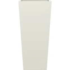 vidaXL Trädgårdskruka vit 35x35x75 cm stål