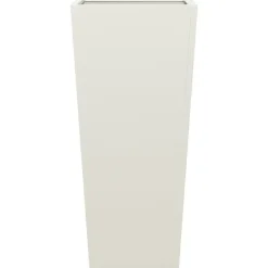 vidaXL Trädgårdskruka vit 35x35x75 cm stål