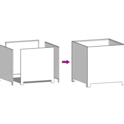 vidaXL Trädgårdskruka 50x50x50 cm galvaniserat stål