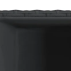 vidaXL Trädgårdskrukor 3 st svart konstrotting