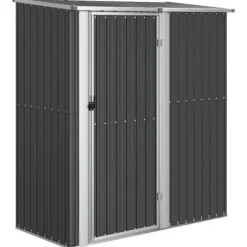 vidaXL Trädgårdsskjul antracit 180,5x97x209,5 cm galvaniserat stål - Förråd & Redskapsbodar