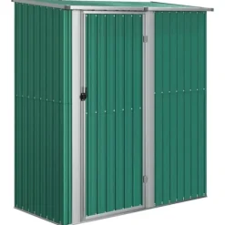 vidaXL Trädgårdsskjul grön 180,5x97x209,5 cm galvaniserat stål - Förråd & Redskapsbodar
