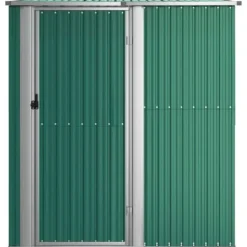 vidaXL Trädgårdsskjul grön 180,5x97x209,5 cm galvaniserat stål - Förråd & Redskapsbodar