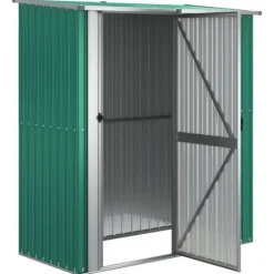 vidaXL Trädgårdsskjul grön 180,5x97x209,5 cm galvaniserat stål - Förråd & Redskapsbodar