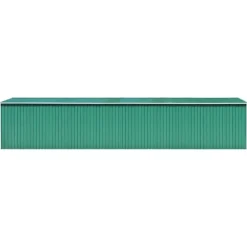 vidaXL Trädgårdsskjul grön 257x990x181 cm galvaniserat stål - Förråd & Redskapsbodar