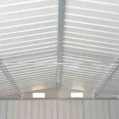 vidaXL Trädgårdsskjul grön 257x990x181 cm galvaniserat stål - Förråd & Redskapsbodar