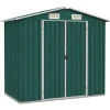 vidaXL Trädgårdsskjul grön 205x129x183 cm galvaniserat stål - Förråd & Redskapsbodar