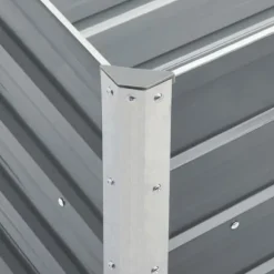 vidaXL Upphöjd trädgårdssäng Galvaniserat stål 240x40x45 cm Grå