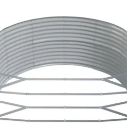 vidaXL Upphöjd Trädgårdssäng Blomkruka Växtlåda Upphöjd Säng Patio Trädgård Terrass Utomhus Grå 367x140x68 cm 319104