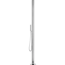 vidaXL Utedusch 220 cm rostfritt stål