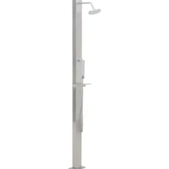 vidaXL Utedusch rostfritt stål rak