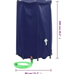 vidaXL Vattentank med kran vikbar 500 L PVC - Bevattning