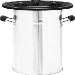 vidaXL Vedeldad campingspis silver 51,5x35x30,5 cm rostfritt stål - Öppna spisar