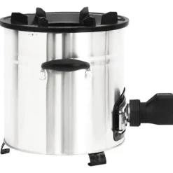 vidaXL Vedeldad spis med USB-fläkt 35,5x26x28 cm rostfritt stål - Öppna spisar