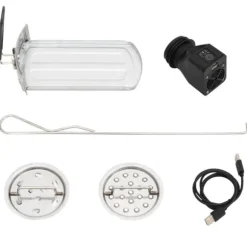 vidaXL Vedeldad spis med USB-fläkt 35,5x26x28 cm rostfritt stål - Öppna spisar