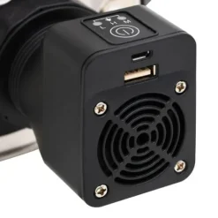 vidaXL Vedeldad spis med USB-fläkt 35,5x26x28 cm rostfritt stål - Öppna spisar