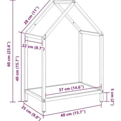 vidaXL Vedställ antracit 40x25x60 cm kallvalsat stål