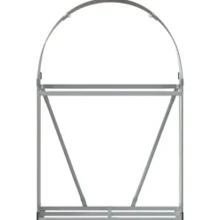 vidaXL Vedställ brun 80x45x120 cm galvaniserat stål - Vedställ & vedkorgar