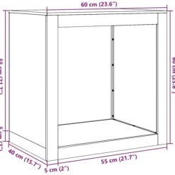 vidaXL Vedställ grön 60x40x60 cm stål